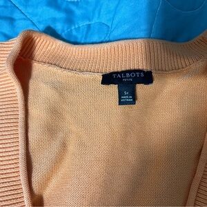 Talbots Petite Light Peach Crewneck Sweater